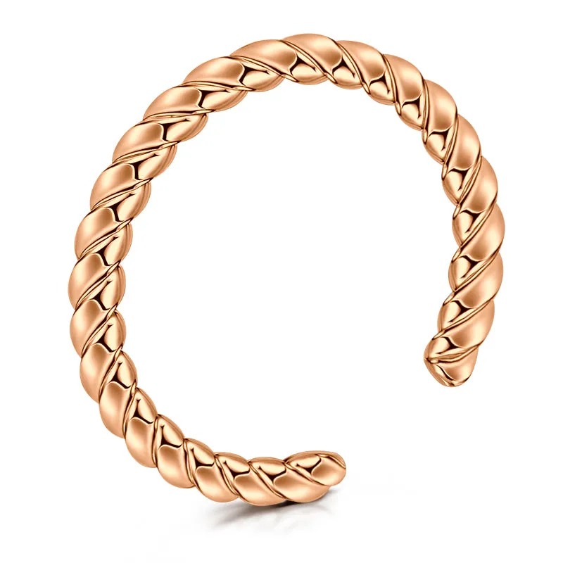 Twist single-layer foot ring