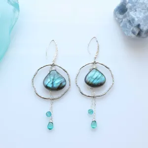 Vamp - Labradorite Sterling Silver Hoop Earrings