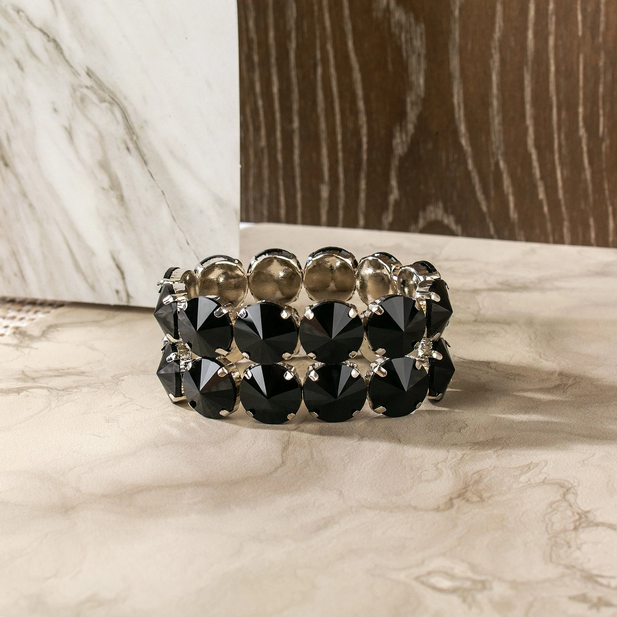 Vina Round Shapes Rhinestone Bracelets