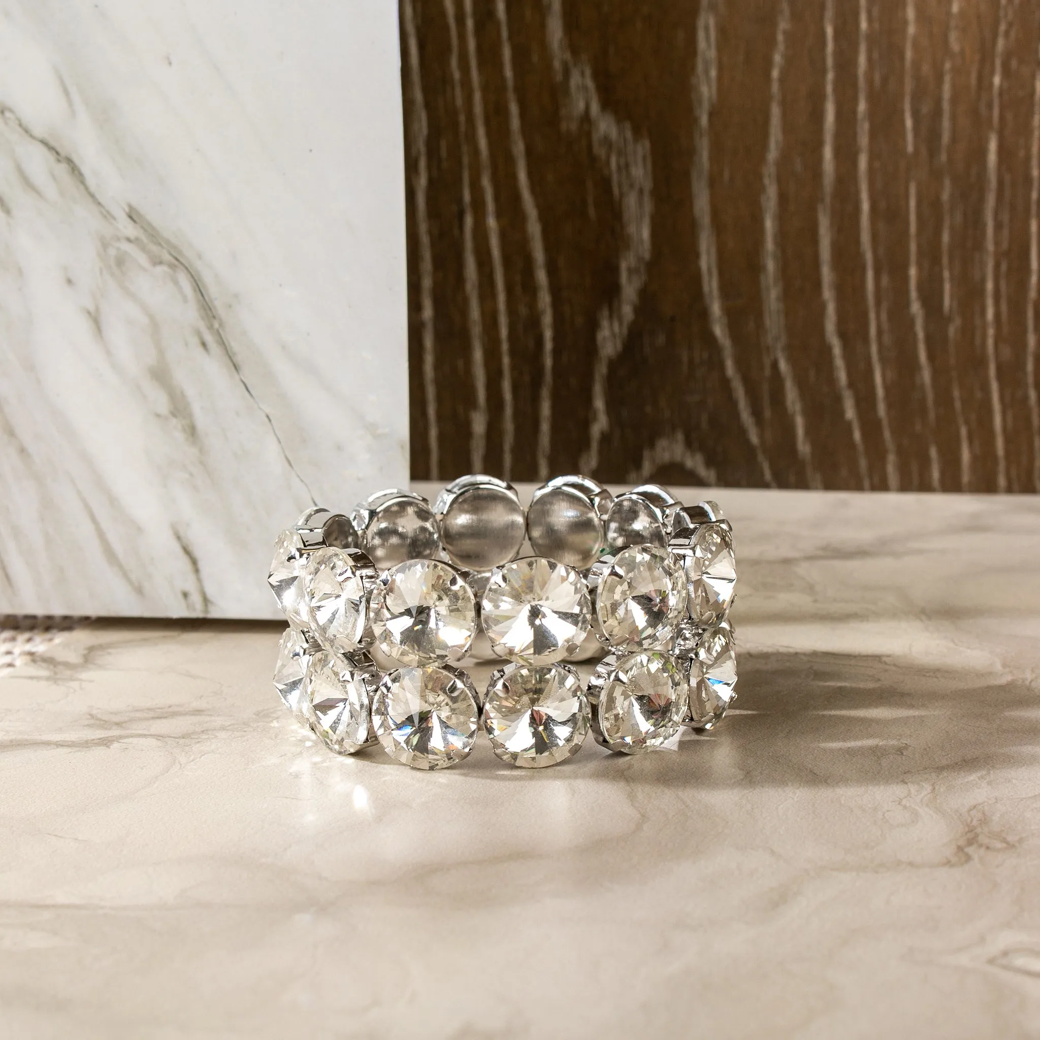 Vina Round Shapes Rhinestone Bracelets