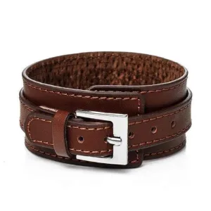 Vintage Wide Leather Bracelet