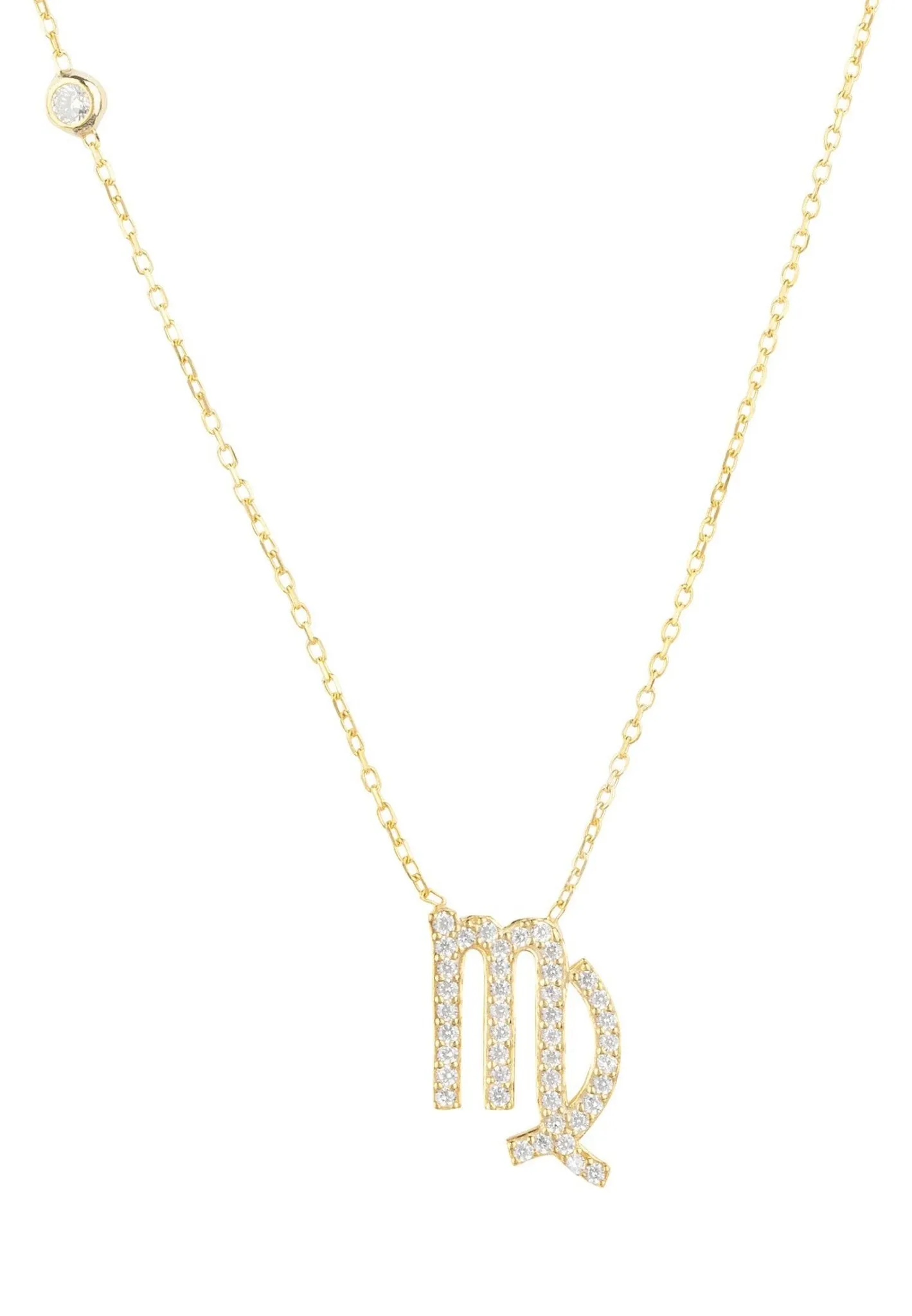 Virgo Pendant Necklace Dipped in Gold