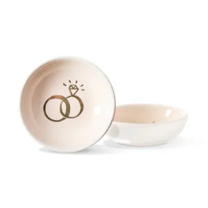 WEDDING RINGS ROUND TRINKET DISH