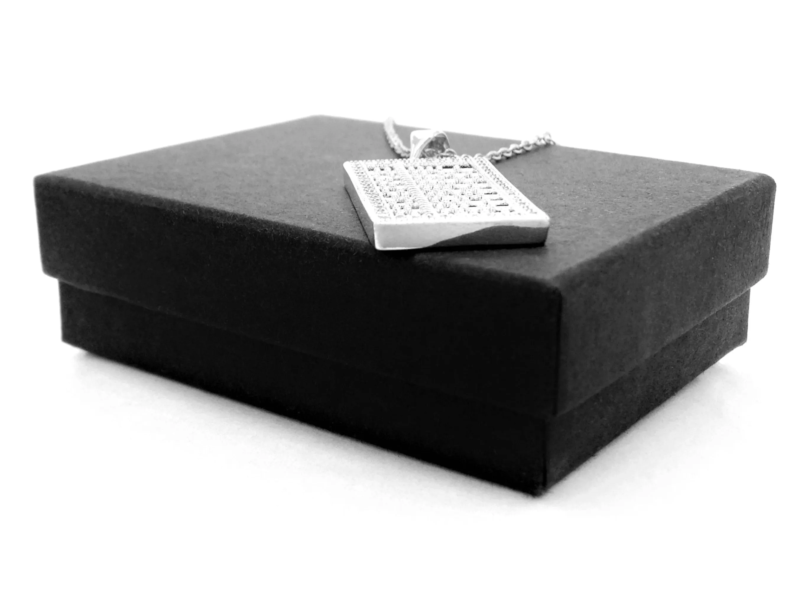 White Gold Abacus Necklace