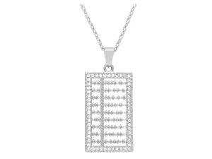 White Gold Abacus Necklace