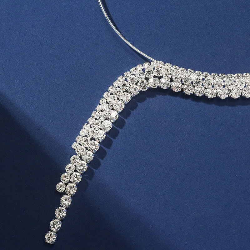 Wholesale Sparkling Rhinestone Patchwork Necklace