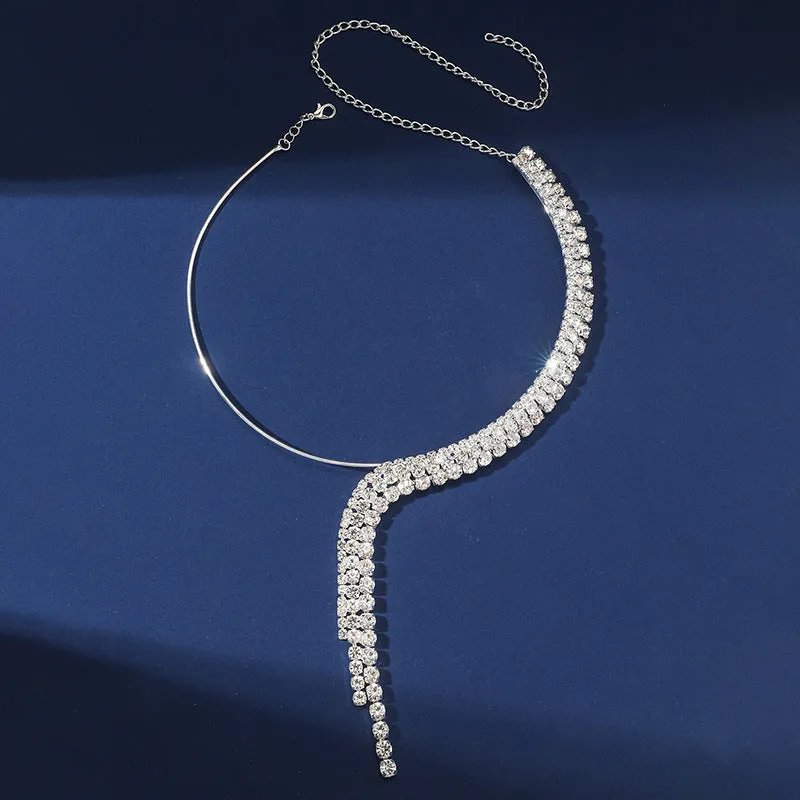 Wholesale Sparkling Rhinestone Patchwork Necklace