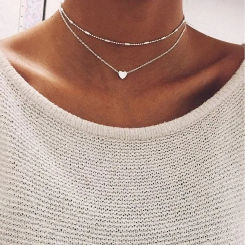 women's necklaces bohoo pendants charming multilayer collar necklace ✈️ free.shipping