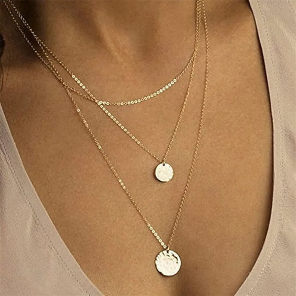women's necklaces bohoo pendants charming multilayer collar necklace ✈️ free.shipping