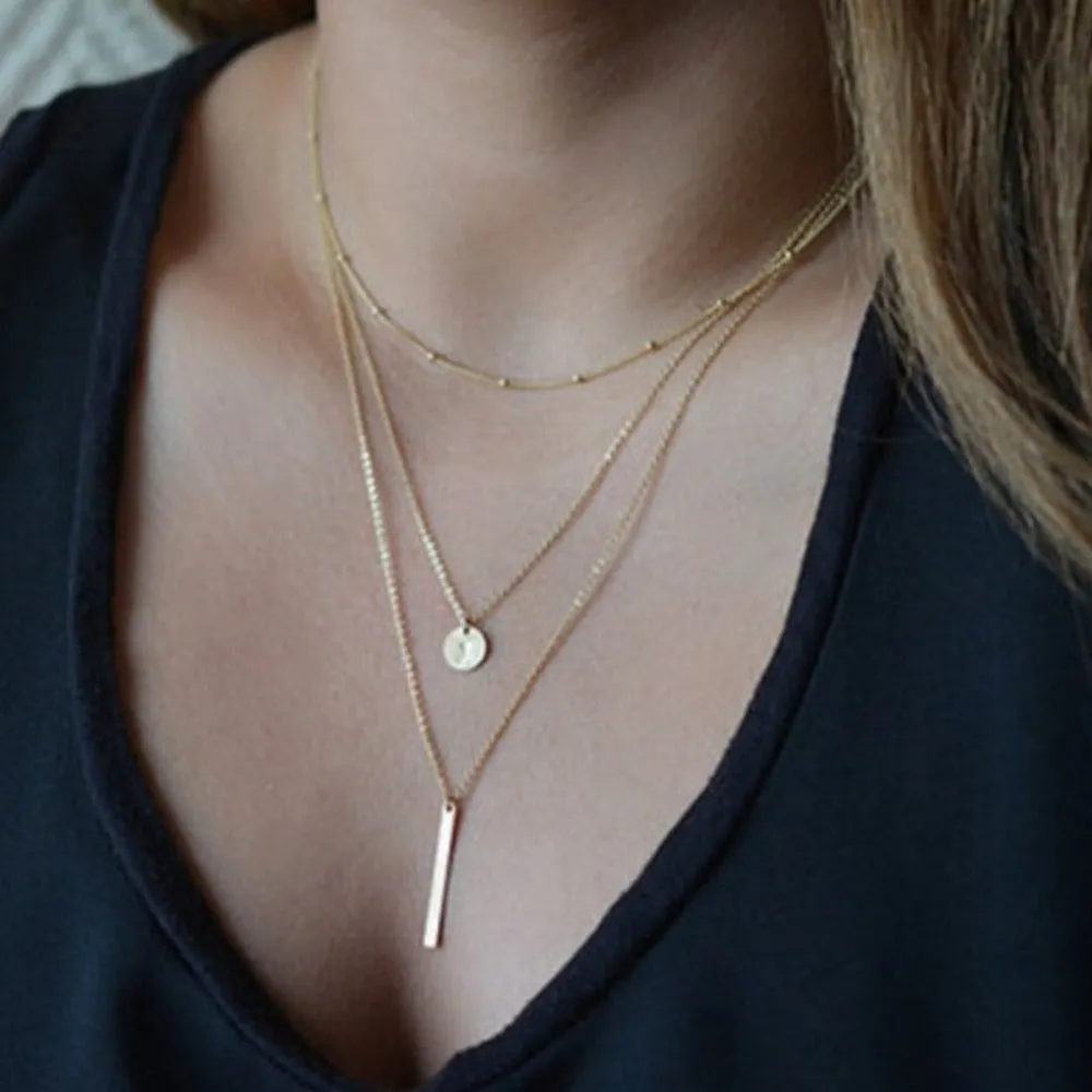 women's necklaces bohoo pendants charming multilayer collar necklace ✈️ free.shipping