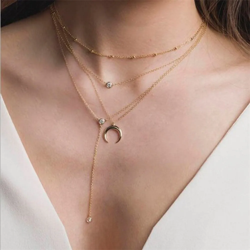 women's necklaces bohoo pendants charming multilayer collar necklace ✈️ free.shipping