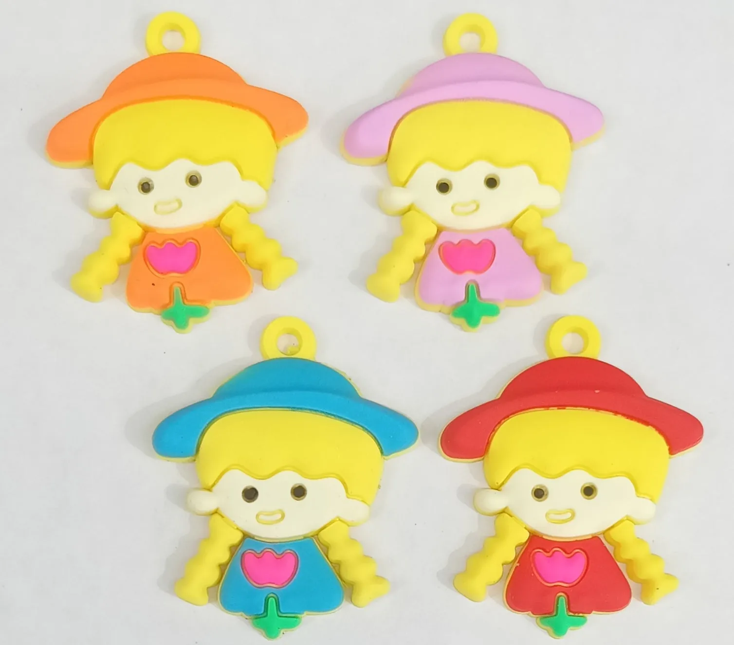 Yellow Polymer Clay One Hole Charms