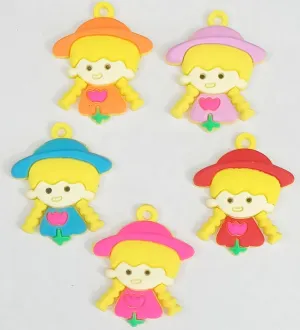 Yellow Polymer Clay One Hole Charms