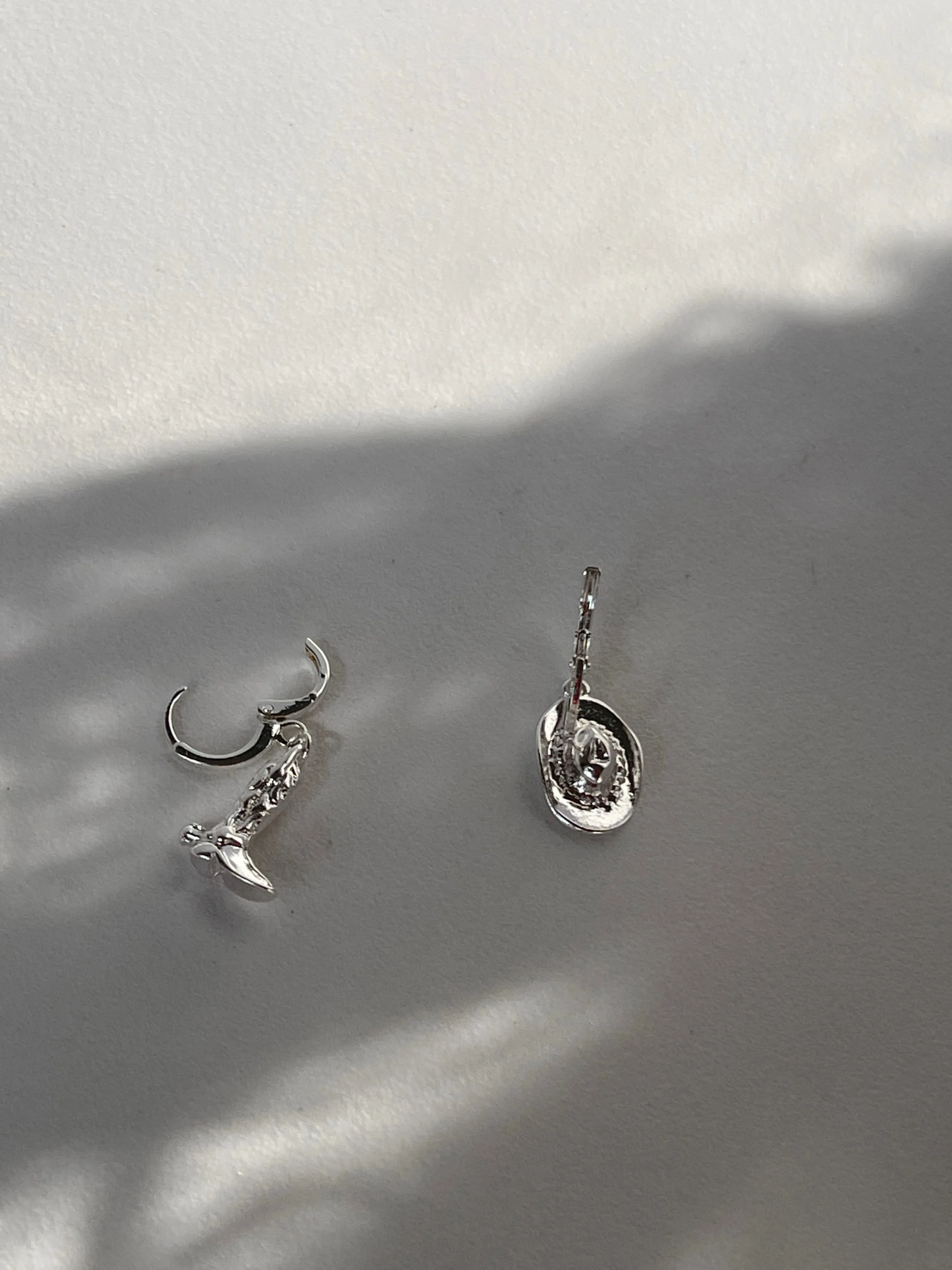 Yoakam Cowboy Boot & Hat Drop Earring In Silver