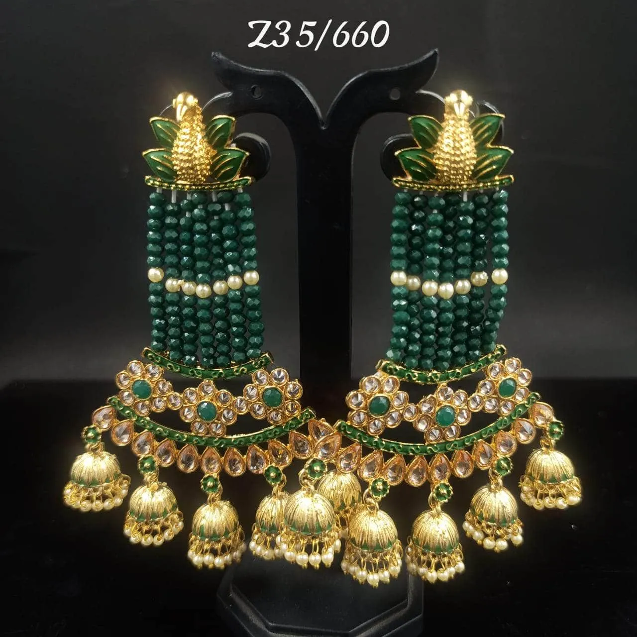 ZEVAR I Kundan Earrings - Exquisite Traditional Jewelry